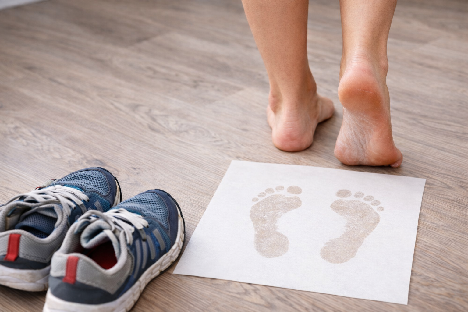 cómo saber tu tipo de pisada con el test de la huella del pie